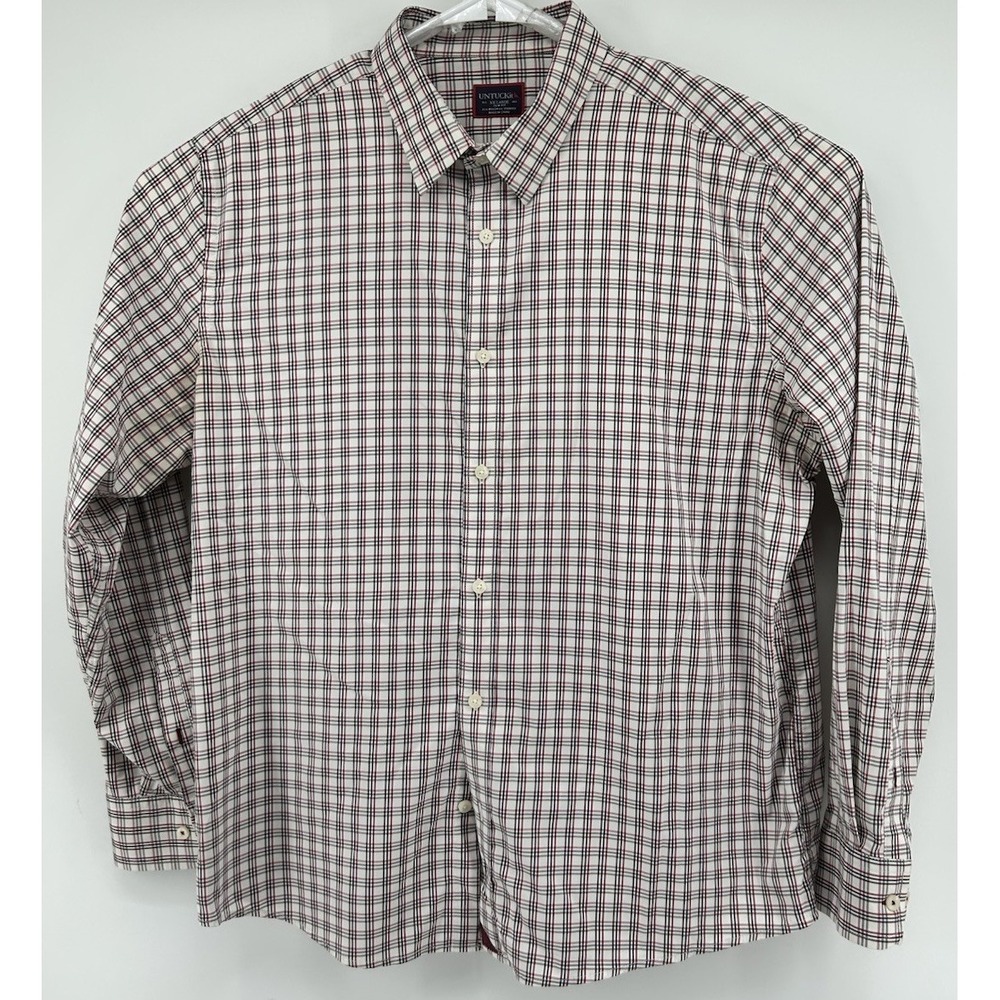 Untuckit Slim Fit Long Sleeve Button Down Nylon Shirt Multicolored Men's 2XL